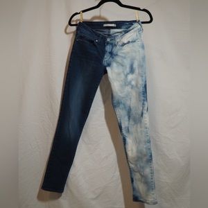 Levi’s two toned tie dye skinny jeans size 27